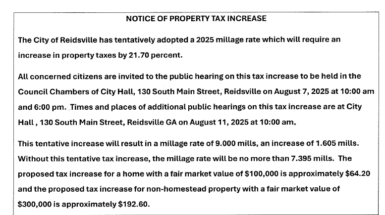 2025 Millage Rate